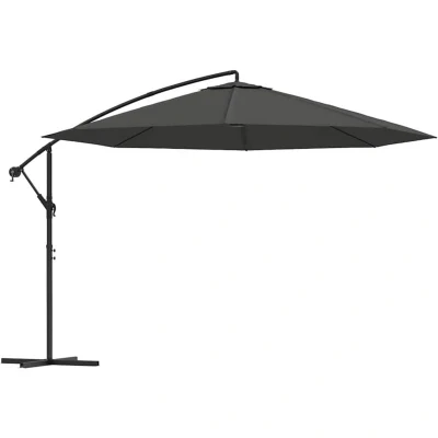 Image of vidaXL Cantilever Garden Parasol with Aluminium Pole 350 cm Anthracite
