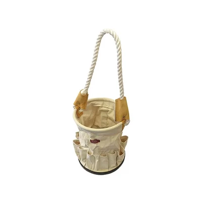 Image of Faithfull FAITBBUCKET Canvas Tool Bag Bucket with Rope Handle Hard Bottom