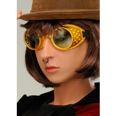 Image of Willy Wonka Style Gold Goggles Fancy Dress Prop