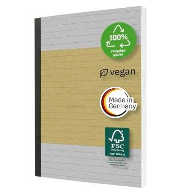 Image of SIGEL SN100 Notebook, Lined, 80 g/m², Approx. A5, Yellow, softcover, 200 Pages, Sustainable