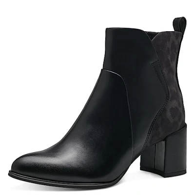 Image of MARCO TOZZI Women&#039;s 2 25096 41 Boot Heel, Black/Leo, 5