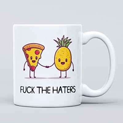 Image of F*ck The Haters Rude Large Heavy Duty Ceramic Novelty Funny Coffee Mug, Cup for Men &amp; Women, Girls Boys Gift Birthday, Leaving, Teacher, Christmas, Congratulations, Colleague, Work