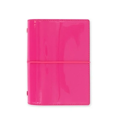 Image of Filofax Pocket Domino Patent Organiser Hot Pink
