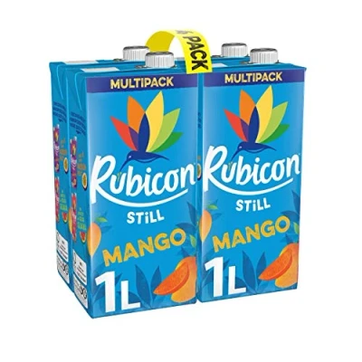Image of Rubicon Still 4 Pack Mango Juice Drink, Made with Handpicked Alphonso Mangoes for an Authentic and Delicious Flavor x 1L Cartons