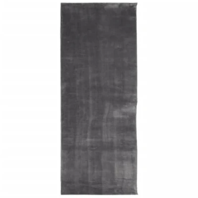 Image of vidaXL Soft Short Pile Rug Comfortable and Warm 100% Polyester with Non Slip Backing for Home Office Machine Washable Anthracite 80x200cm
