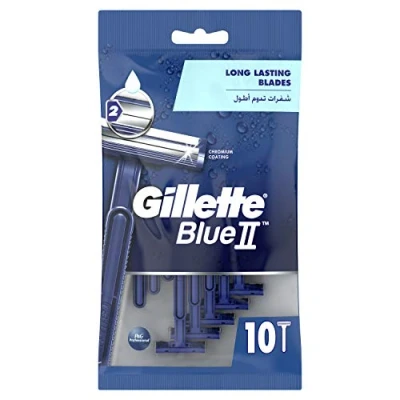 Image of Gillette Blue II Fixed Head Disposable Razors Pack of 10