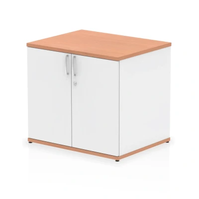 Image of Impulse 600mm Deep Desk High Cupboard Beech and White