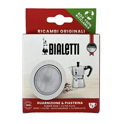 Image of BIALETTI GASKET AND FILTER FOR MOKINA COFFEE MACHINE 1/2 CUP