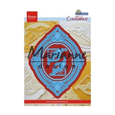 Image of Marianne Design Creatables Petra&#039;s Oval &amp; Corners Die, Metal, Blue, 19.1 x 13.4 0.2 cm