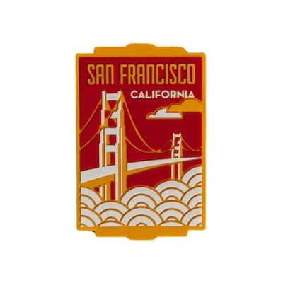 Image of Vagabond Heart San Francisco Fridge Magnet California Refrigerator Bay Area PVC Souvenir