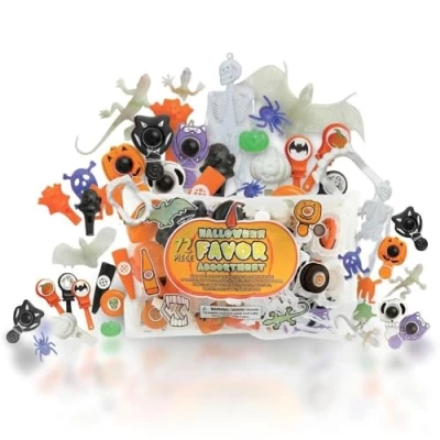 Image of Unique Party 88040 Halloween Bag Fillers, Assorted Pack of 72