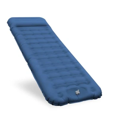 Image of CIXMUS Camping Sleeping Pad, 12 cm Extra Thickness Inflatable Mat Built in Foot Pump, Compact &amp; Lightweight Air Mattress Bed for Hiking, Traveling, Backpacking(Navy Blue)