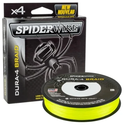 Image of SpiderWire Dura 4, Fishing Line, Superline, , Predator Fishing, Pike, Perch, Zander, Trout, Unisex, Yellow, 0.35mm 35kg 77lb 150yd