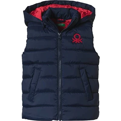 Image of United Colors of Benetton Boy&#039;s Vest 2WU0GJ003, Dark Blue 252, 90