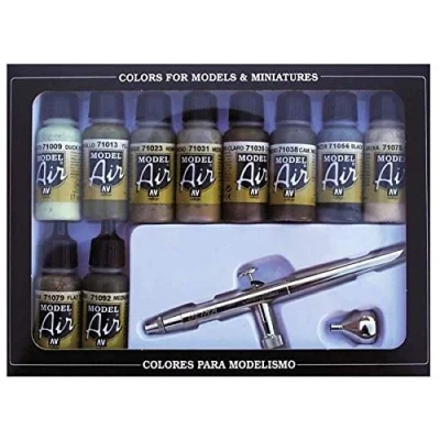 Image of Vallejo Model Air Set Camo Colors Ultra Airbrush Set, 11 Piece