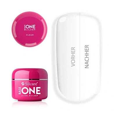 Image of Silcare Base One Clear 50g UV Gel Acid Free Nails Builder File Off