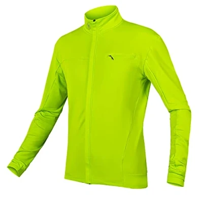 Image of Endura Men&#039;s Xtract Roubaix Long Sleeve Jersey, Hi Viz Yellow, XXL