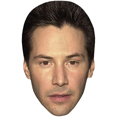 Image of Keanu Reeves (Young) Celebrity Mask, Flat Card Face, Fancy Dress Mask