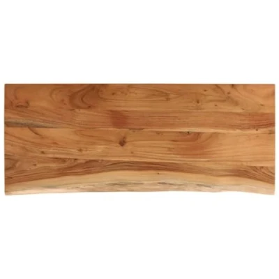 Image of vidaXL Solid Acacia Wood Rectangular Table Top Natural Live Edge Design, Versatile for Side or Bar Table, With Unique Character &amp; Easy Maintenance, Brown Wooden