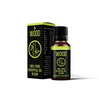 Image of Mystix London Chinese Wood Element 100% Pure and Natural Essential Oil Blend 10ml for Diffusers, Aromatherapy &amp; Massage Blends Perfect as a Gift Vegan, GMO Free