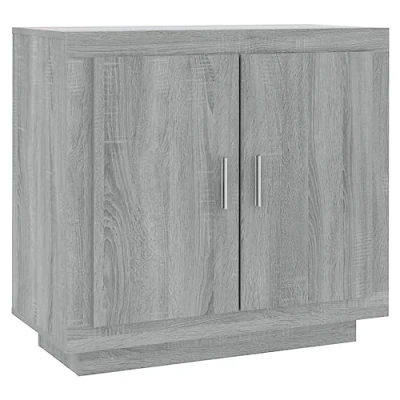 Image of vidaXL Sideboard Home Indoor Living Room Buffet Storage Side Console Cabinet Cupboard Furniture Grey Sonoma Engineered Wood