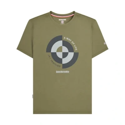 Image of Lambretta Mens Target Quadrant Tee Big &amp; Tall T Shirt Short Sleeve Khaki 5XL