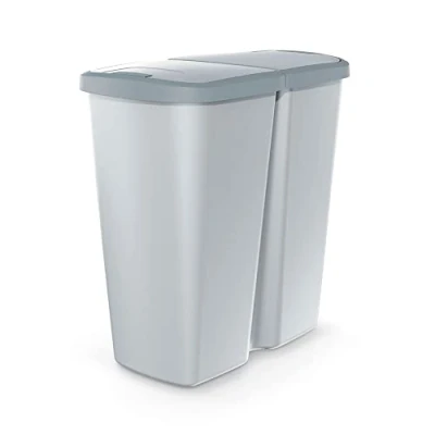 Image of KEDEN Waste Bin with 2 Independent Lids 50L