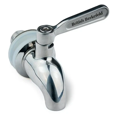 Image of Replacement Gravity Tap for British Berkefeld Stainless Steel Drinking Water Filter Housing Fits Other Systems Too (Metallic)
