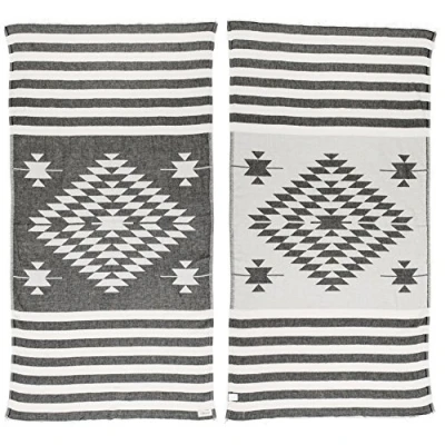 Image of Bersuse 100% Cotton Carmen Turkish Towel Black
