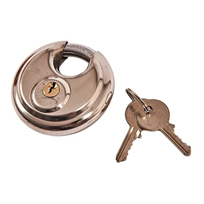 Image of Amtech W4200 70mm Disc Padlock, Heavy Duty and Corrosion Resistant Stainless Steel Construction with 2 Keys