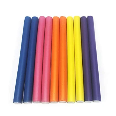 Image of 10 Piece Heatless Curls Hair Curlers No Heat Rollers Flexible Foam Rods Styling Curling Sticks for Salon or DIY, Hairdressing