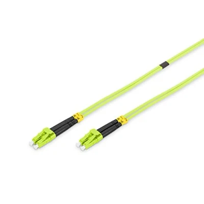 Image of DIGITUS DK 2533 03 5 Fibre Optic Cable OM5 3 m LC to Duplex 1/10/40/100 Gbit/s MM Multimode LAN Type: 50/125 µ Lime Green