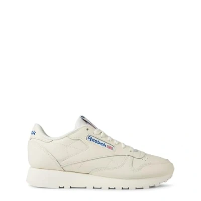 Image of Reebok Classic Leather Unisex Trainers, Size: 7.5, Chalk/vector blue/vector red and textile