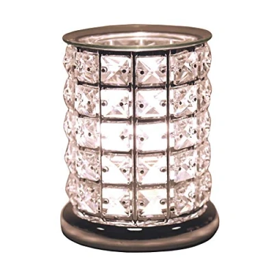 Image of Aroma Accessories Electric Wax Melt Burner Touch On/Off Clear Crystal Cylinder