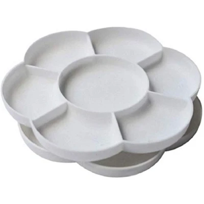 Image of 2 Pcs Paint Palette Tray Plastic for Kids and Adults to Create DIY Craft Professional Art Painting