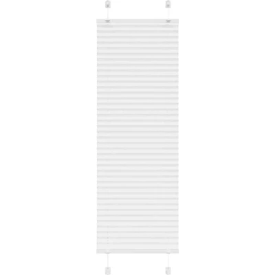 Image of vidaXL Pleated Blind White 45x150 cm Fabric Width 44.4 Polyester