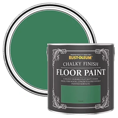 Image of Rust Oleum Green Scratch Resistant Floor Paint in Matt Finish Emerald 2.5L