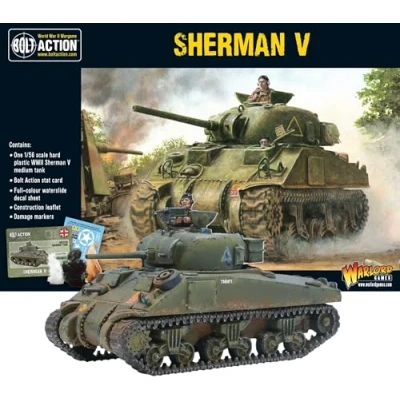 Image of Warlord Games British Army Sherman V 1:56 / 28mm Plastic Scale Model Tank for Bolt Action Highly Detailed World War 2 Miniatures