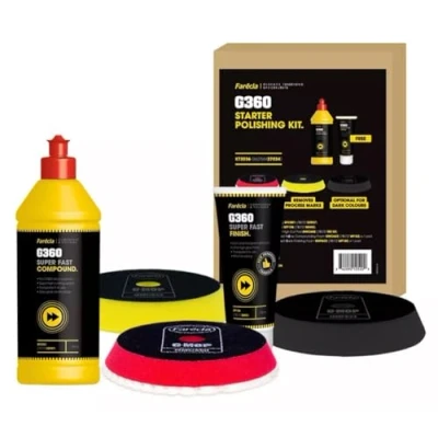 Image of FARECLA G360 Starter Polishing Kit Super Fast Compound, Finish &amp; 3 Pads KT3036