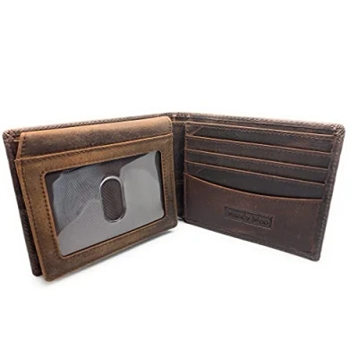 Image of Mens RFID Blocking Leather Wallet