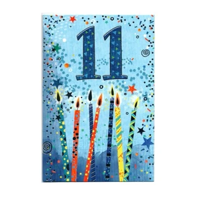 Image of Birthday Card for Eleven (11) 11th Year Old Boy Greetings
