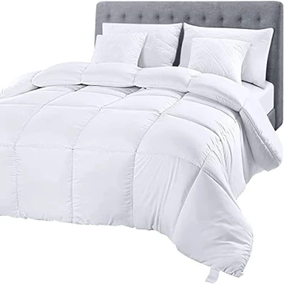 Image of Utopia Bedding Comforter Duvet Insert Quilted with Corner Tabs Box Stitched Down Alternative (Full, White)