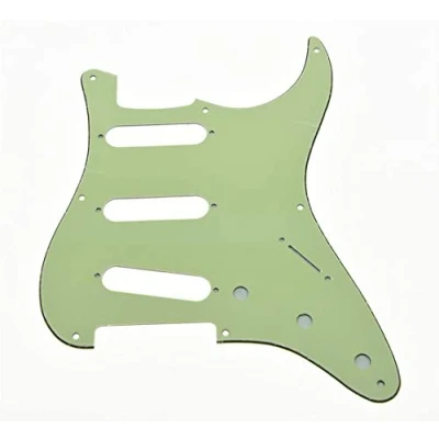 Image of Dopro 8 Hole Vintage Strat SSS Guitar Pickguard ST Scratch Plate for USA/Mexican FD Mint Green 3 Ply