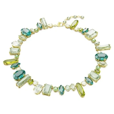 Image of Swarovski GEMA Mixed CUTS Necklace, Women&#039;s, Size: One Size, Green