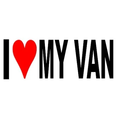 Image of 1st Class Designs I Love My Van Funny Bumper Sticker Car Bike Decal Free P&amp;P