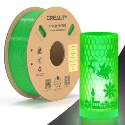 Image of Creality Hyper PETG Filament, Green Filament 1.75mm 1KG, 3D Printer Dimensional Accuracy +/ 0.03mm, Printing Materials for Most Printers, 2.2lbs/Spool