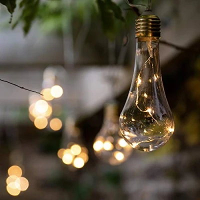 Image of Lumify® USB Chargeable Outdoor Solar Powered Edison Bulb Lights 20 Bulbs