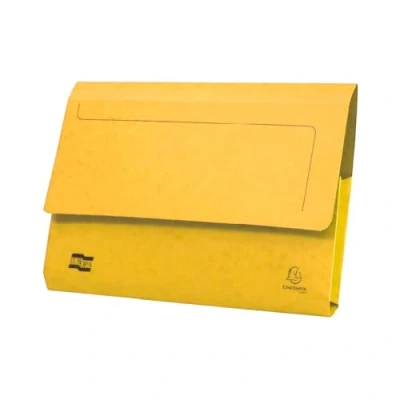 Image of Exacompta Europa Document Wallets, 265gsm, Foolscap Lemon, Pack of 25