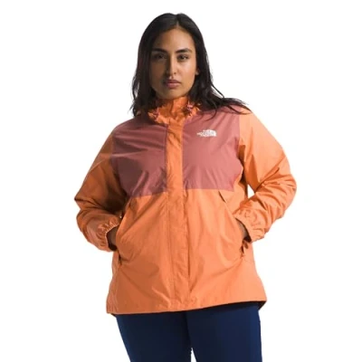 Image of The North Face Antora Jacket Hardshell jacket, Women&#039;s, Size: Small, Peach granite/light mahogany