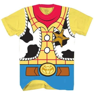 Image of Disney Toy Story Sheriff Woody Cowboy Costume Adult T Shirt